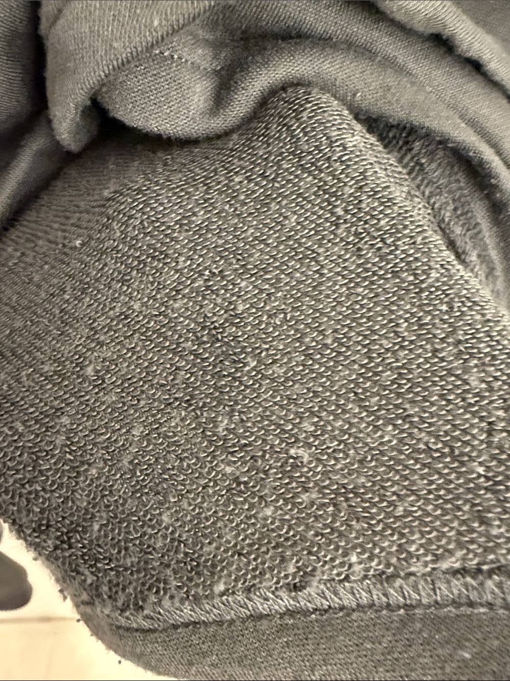 Cropped Long-Sleeve Wrap Sweatshirt - Dark Gray - Picture 3 of 3